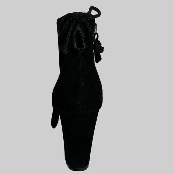 SAK’S Fifth Avenue Nina Suede Booties 3" Heel in Black Size 7 - Picture 9 of 16